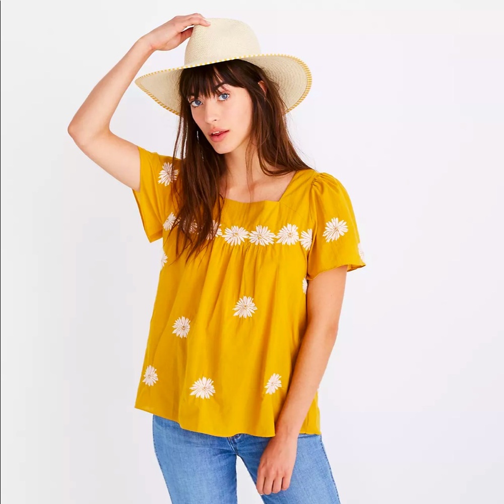 Madewell - Floral Embroidered Butterfly Top